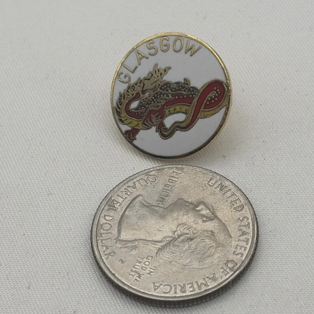 Glasgow Scotland Dragon UK Europe Lapel Hat Pin